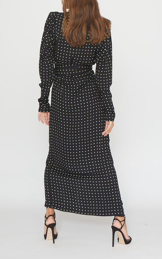 Bridget Polka Dot Georgette Wrap Dress展示图