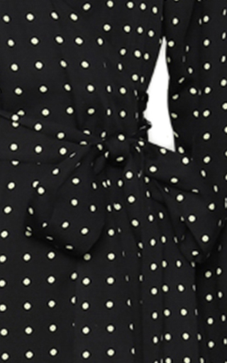 Bridget Polka Dot Georgette Wrap Dress展示图