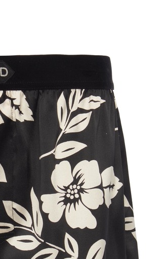 Floral Printed Silk-Satin Shorts展示图