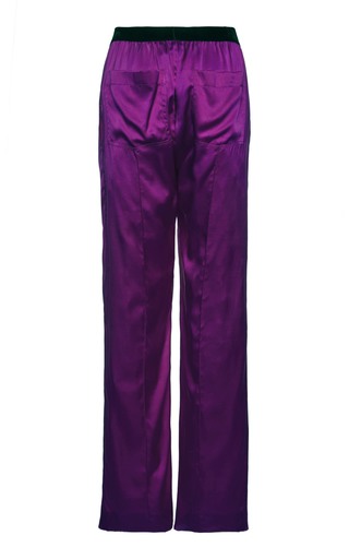 Logo Satin Straight-Leg Pajama Pants展示图