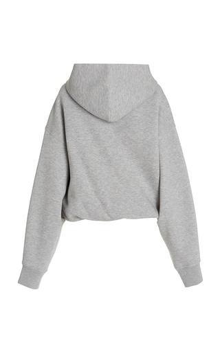 Oversized Cropped Cotton Hoodie展示图