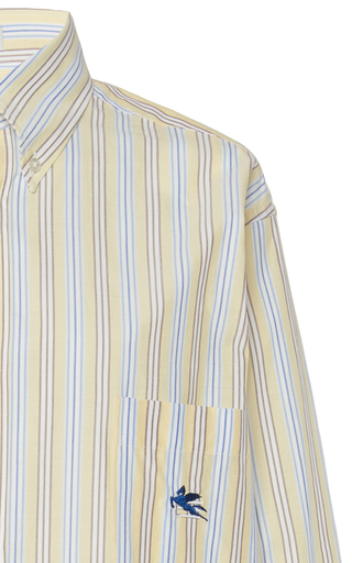 Striped Cotton Button-Down Shirt展示图