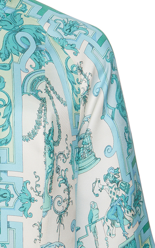 Printed Silk Cover-Up Dress展示图