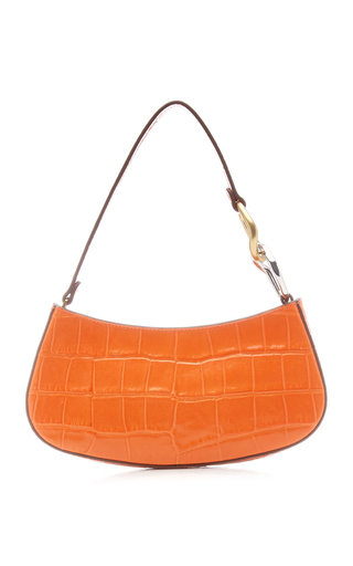 Ollie Croc-Effect Leather Shoulder Bag展示图