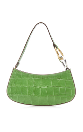 Ollie Croc-Effect Leather Shoulder Bag展示图