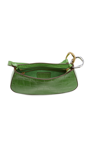 Ollie Croc-Effect Leather Shoulder Bag展示图