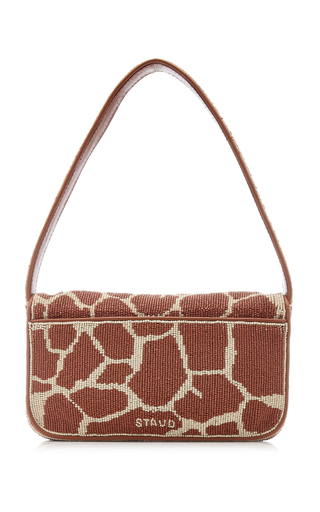 Tommy Giraffe Print Beaded Shoulder Bag展示图