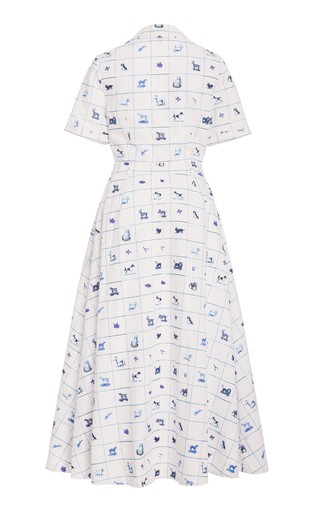 Giorgiana Linen-Cotton Poplin Midi Dress展示图