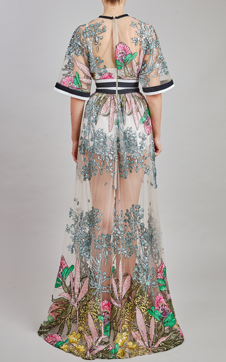 Embroidered Tulle Maxi Dress展示图