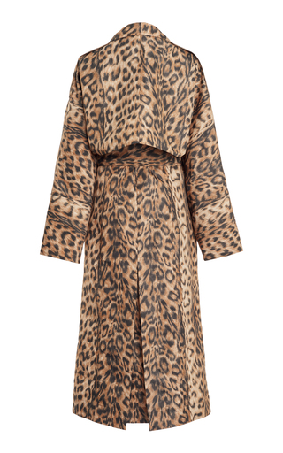 Leopard Tech Paneled Trench Coat展示图