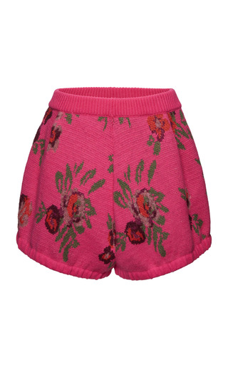 Floral Printed Wool-Blend Shorts展示图