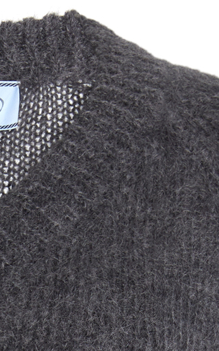 Mohair-Blend V-Neck Sweater展示图