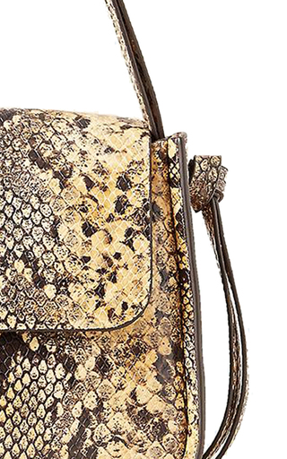 Maggie Neutral Snake-Effect Leather Shoulder Bag展示图