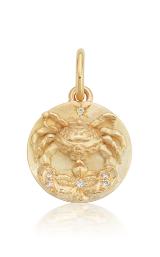 18K Yellow Gold Mini Zodiac Medallion Necklace展示图