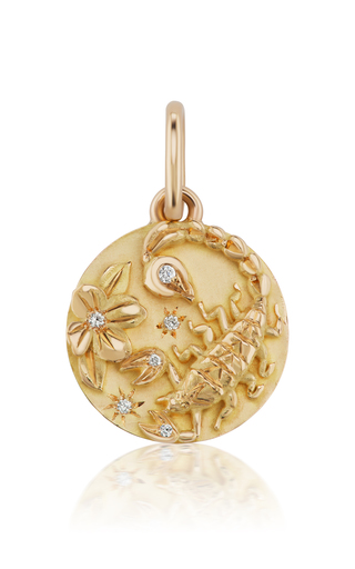 18K Yellow Gold Mini Zodiac Medallion Necklace展示图