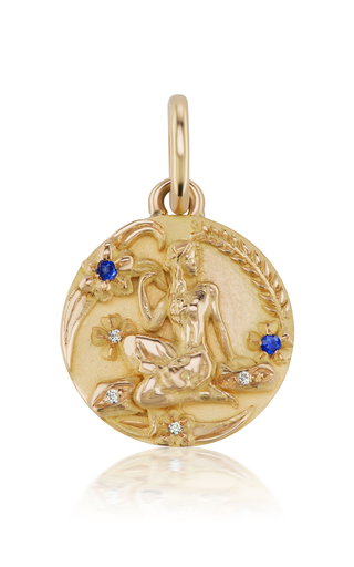 18K Yellow Gold Mini Zodiac Medallion Necklace展示图