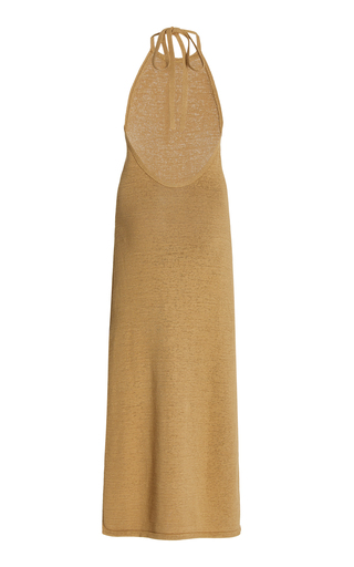 Karina Knit Cotton-Blend Maxi Halter Dress展示图
