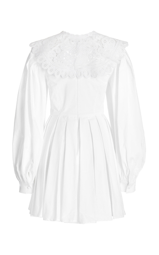 Angelic Lace-Trimmed Cotton-Blend Mini Dress展示图