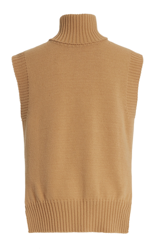 Sleeveless Wool-Blend Turtleneck Top展示图