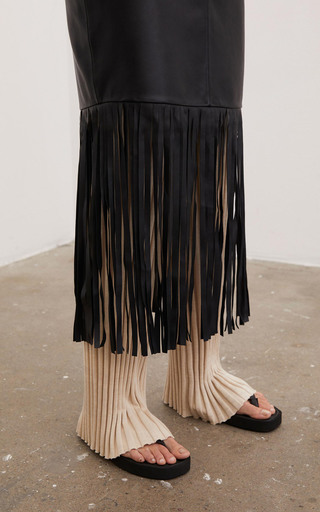 Mikania Leather Fringe Dress展示图