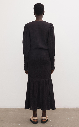 Miersa Organic Cotton Ruched Maxi Dress展示图