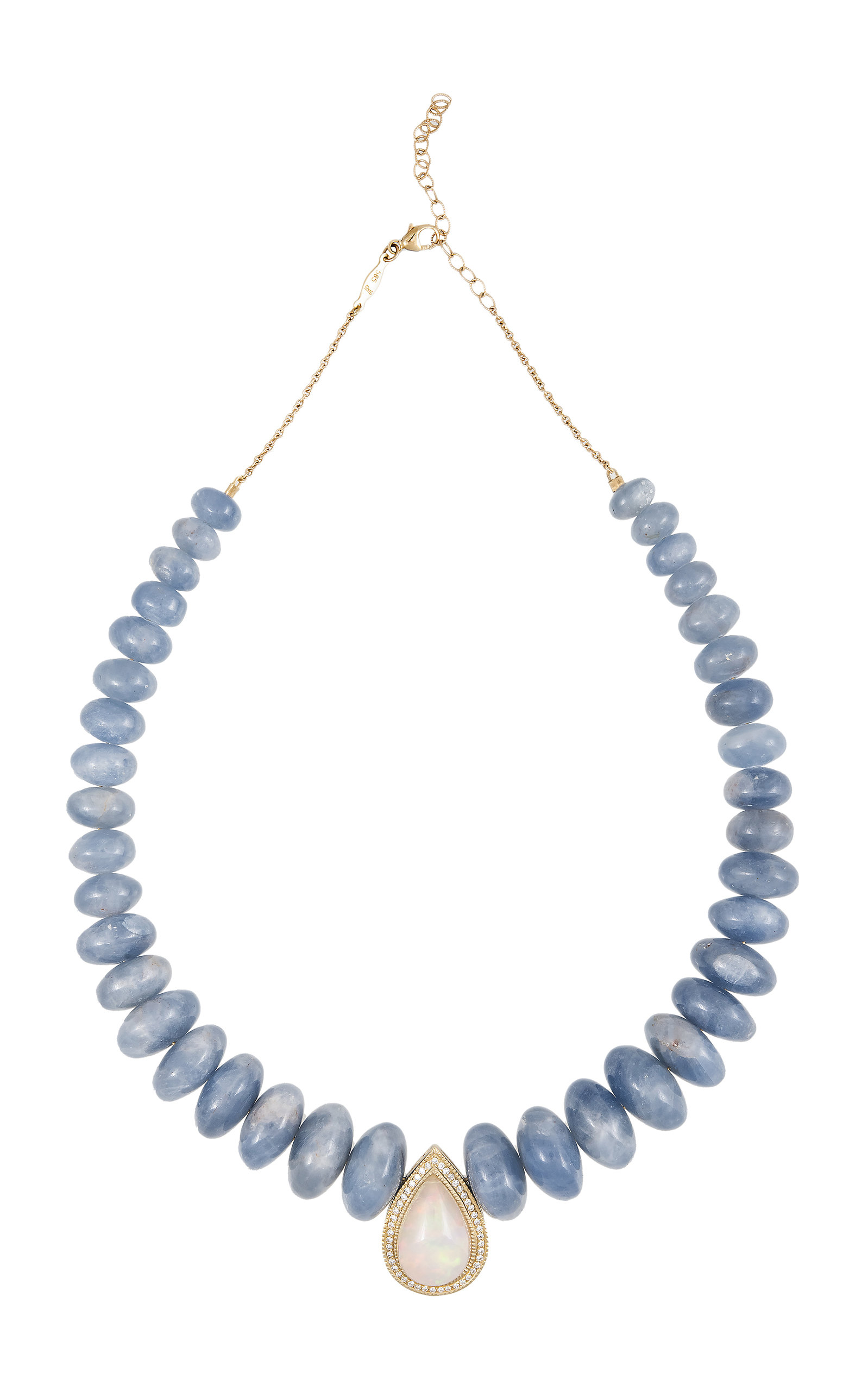 Jacquie Aiche Aquamarine Potion Bottle Necklace with Diamonds