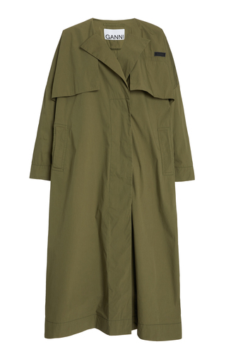 Belted Stretch Canvas Trench Coat展示图