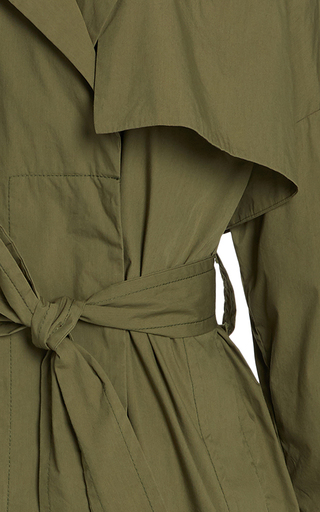 Belted Stretch Canvas Trench Coat展示图