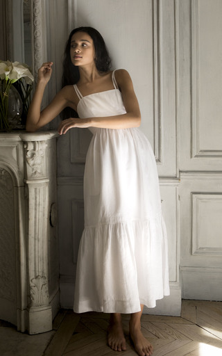 Elkie Tiered Linen Maxi Dress展示图