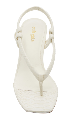 Aviva Embossed Slingback Sandals展示图