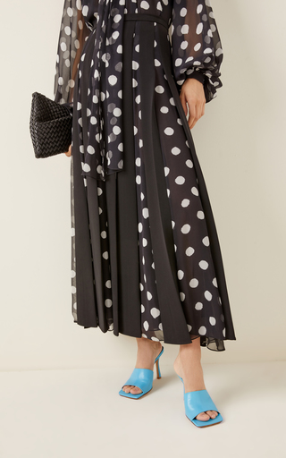 Paneled Printed Crepe De Chine Skirt展示图