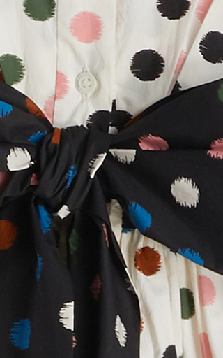 Printed Bow-Detail Cotton Dress展示图