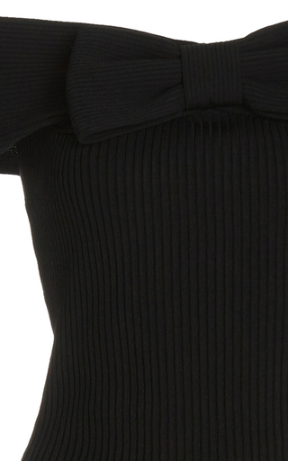 Ribbed Bow-Detail Knit Dress展示图