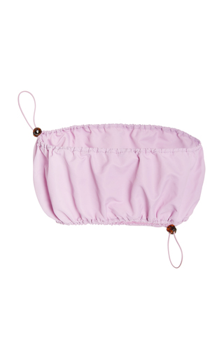 Gigi Drawstring-Detailed Nylon Bandeau Top展示图