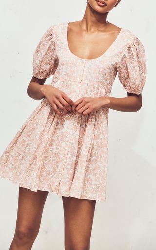 Runa Floral-Printed Cotton Mini Dress展示图