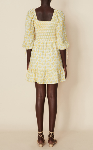 Romina Dahlee Floral Print Linen Mini Dress展示图