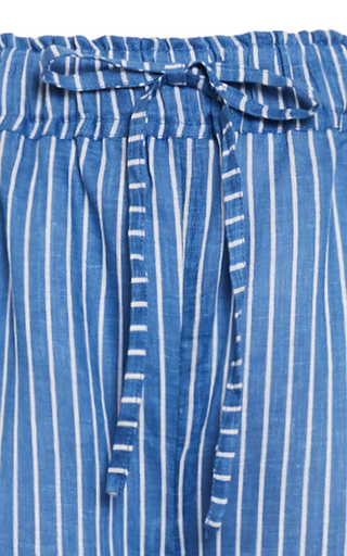 Brielle Antico Striped Linen Cropped Pants展示图