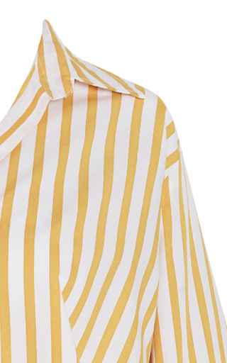 Rylen Martie Striped Cotton Poplin Button-Up Shirt展示图