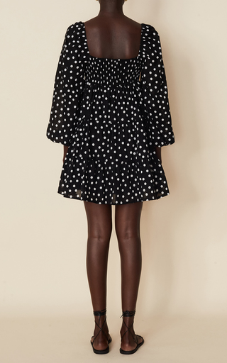 Morissa Neoma Dot Print Cotton Poplin Mini Dress展示图