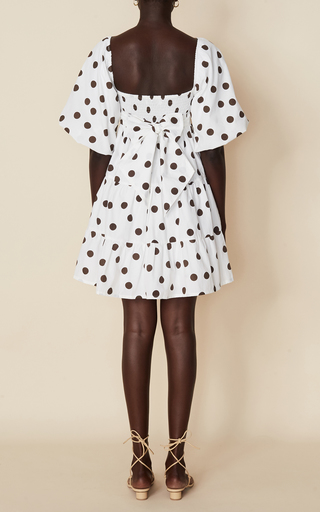 Eryn Bessie Dot Print Cotton Poplin Mini Dress展示图