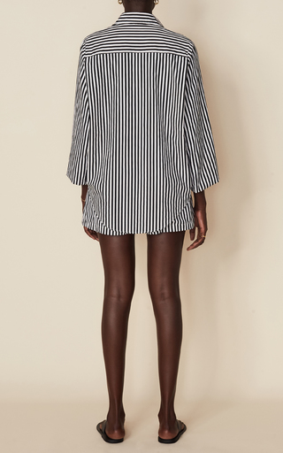 Sereno Brighton Striped Cotton Poplin Shorts展示图