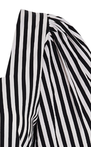 Eldora Brighton Striped Cotton Poplin Tiered Mini Dress展示图