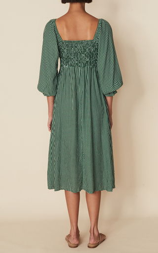 Bennete Solene Check Print Midi Dress展示图