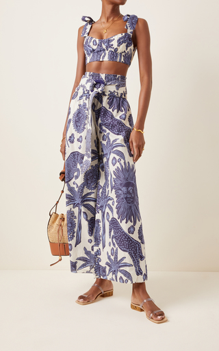 La Esperanza Printed Cotton Tapered Pants展示图