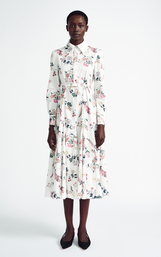 Marion Floral-Printed Cotton Midi Dress展示图