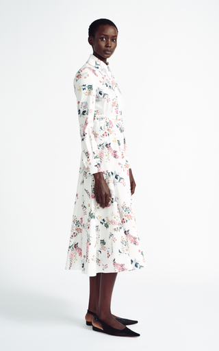 Marion Floral-Printed Cotton Midi Dress展示图