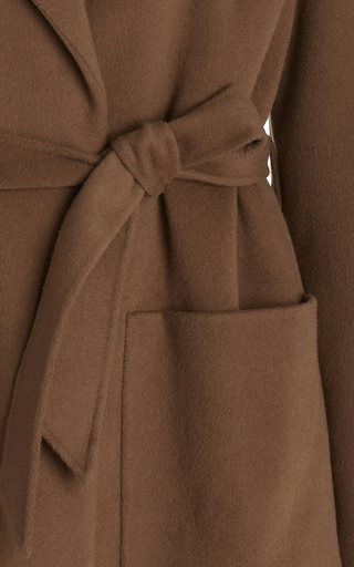 Soa Pilgrim Collar Wool-Silk Belted Coat展示图