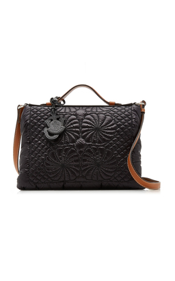 QUILTED LEATHER HANDLE BAG