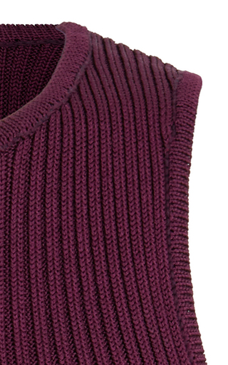 Amethyst Ribbed-Knit Top展示图