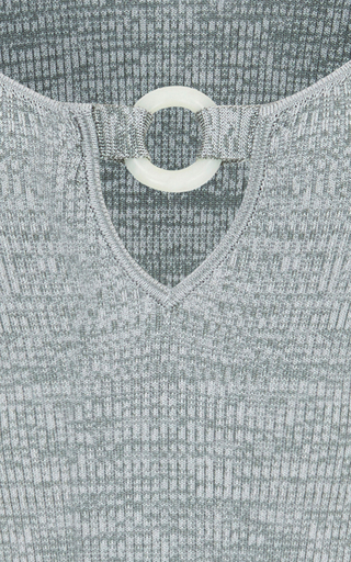 Agate Button-Detailed Ribbed-Knit Romper展示图